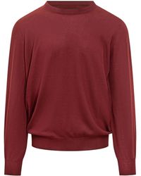 Brunello Cucinelli - Pullover Mit Rundem Ausschnitt - Lyst