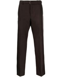 Lanvin - Detachable-belt Wool Blend Tailored Trousers - Lyst