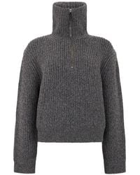Vince - Half-Zip Wool Sweater - Lyst