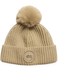 Canada Goose - Gerippte Bommelmütze - Lyst