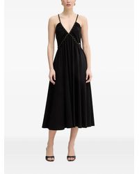 Fracomina - V-Neck Midi Dress - Lyst