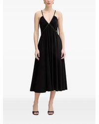 Fracomina - V-Neck Midi Dress - Lyst