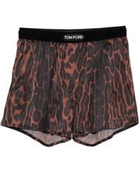 Tom Ford - Leopard-Print Stretch Silk Boxer - Lyst