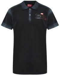 DIESEL - Graphic-Print Polo Shirt - Lyst
