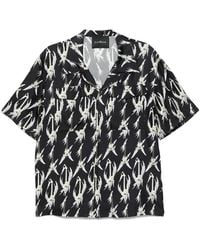 John Richmond - Guitar-Print Short-Sleeves Shirt - Lyst