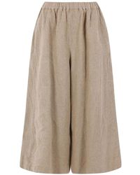 Comme des Garçons - Elasticated-Waist Linen Trousers - Lyst