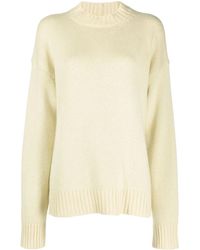 Jil Sander - Cashmere-Cotton Crewneck Jumper - Lyst