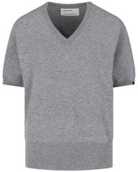 Extreme Cashmere - Nº 490 Martina V-Neck Short-Sleeve Sweater - Lyst