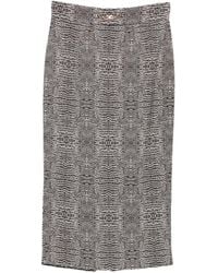 Elisabetta Franchi - Bleistiftrock Mit Python-Print - Lyst
