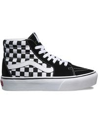 Vans - Sk8 Hi Platform 2.0 "Checkerboard/True" Sneakers - Lyst