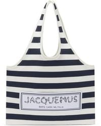 Jacquemus - La Casaコレクション ネイビー&ホワイト Le Sac Marcel トートバッグ - Lyst