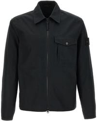 Stone Island - 1200011 All-Weather Cotton Canvas S.I. Ghost Windproof And Breathable Regular-Fit Overshirt - Lyst