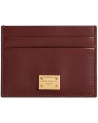 Dolce & Gabbana - Porte-Cartes Plongé En Cuir De Veau - Lyst