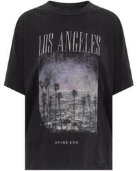 Anine Bing - Cade Graphic-Print T-Shirt - Lyst