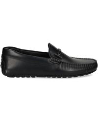 BOSS - Nappa-Leather Driver Shoes With Branded Hardware - Lyst