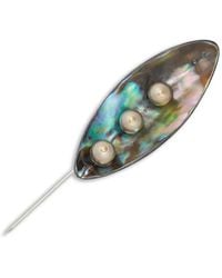 Tory Burch - Runway Pearl Pin Leaf - Lyst