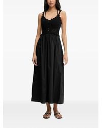 Liu Jo - Crochet-Knit Lace-Up Midi Dress - Lyst