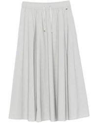 Herno - Drawstring Flared Midi Skirt - Lyst