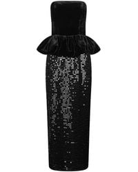 ROTATE BIRGER CHRISTENSEN - Sequins Maxi Peplum Dress - Lyst
