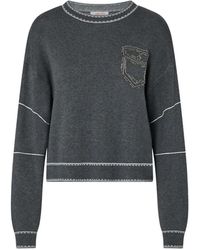 Liu Jo - Sweater With Stitching - Lyst
