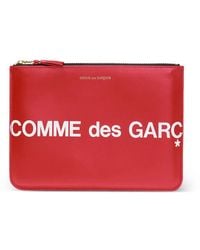 Comme des Garçons - Logo-Print Leather Pouch - Lyst