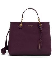 Emporio Armani - Sac À Provisions Avec Une Texture Grainée Et Deux Anses Sur Le Dessus - Lyst