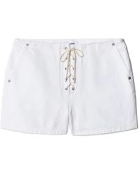 RE/DONE - The Boardwalk Lace-Up Denim Shorts - Lyst