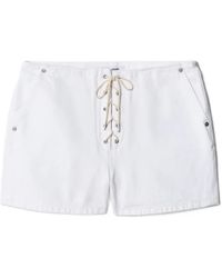 RE/DONE - The Boardwalk Lace-Up Denim Shorts - Lyst