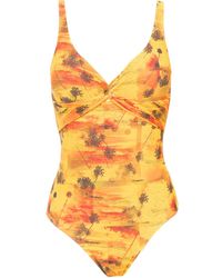 Lygia & Nanny Adriana printed swimsuit - Jaune
