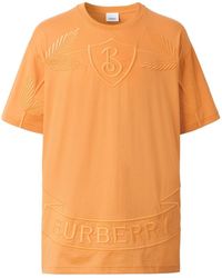 Burberry - T-shirt Met Borduurwerk - Lyst