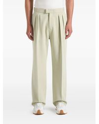 Manière De Voir - Pierre Hatched Pleated Tailored Trousers - Lyst