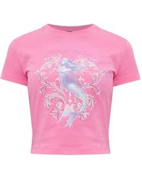 Versace Jeans Couture - Mermaid-Graphic Cotton T-Shirt - Lyst