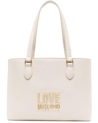 Love Moschino - Borsa tote con placca logo - Lyst