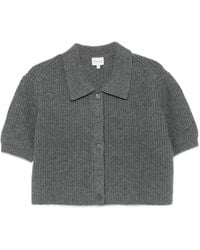 Herskind - Cardigan A Maniche Corte A Coste - Lyst