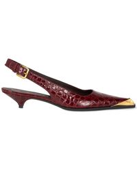 Etro - Crocodile-Embossed Pumps - Lyst