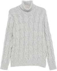 Eleventy - Cable-Knit Turtleneck Sweater - Lyst