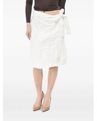 Ferragamo - Belted Midi Skirt - Lyst