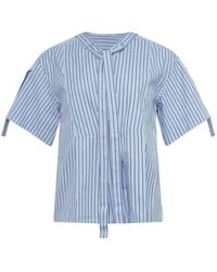 3.1 Phillip Lim - Striped Tie-Neck Top - Lyst