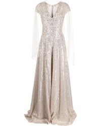 Saiid Kobeisy - Floral-Detail Sequined Jumpsuit - Lyst