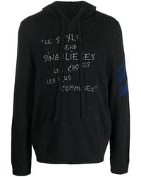 Zadig & Voltaire - Embroidered-text Wool-blend Hoodie - Lyst