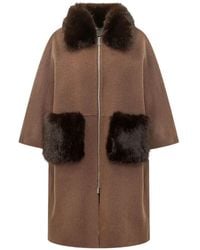 Ava Adore - Faux Fur-Trim Zip-Up Coat - Lyst