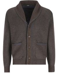 ZEGNA - Shawl-Collar Knit Cardigan - Lyst