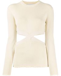 3.1 Phillip Lim - Lurex Cut-out Knitted Top - Lyst