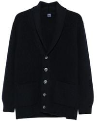 Fedeli - Ribbed-Knit Shawl-Collar Cardigan - Lyst