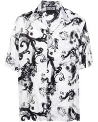 Versace - Barocco-print Short-sleeve Shirt - Lyst