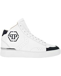 Philipp Plein - High-Top-Sneakers Aus Leder - Lyst