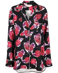 Marni - Spinning Roses Print Shirt - Lyst
