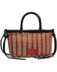 Bimba Y Lola - Mini Woven-Leather Tote Bag - Lyst