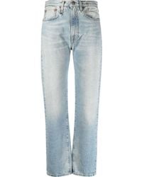 R13 - Washed Straight-leg Jeans - Lyst