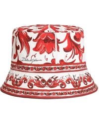 Dolce & Gabbana - Majolica-Print Drill Hat - Lyst